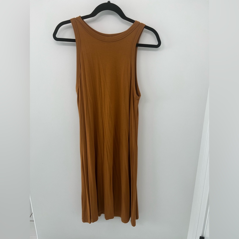 A New Day Mustard Tank Top Midi Dress Medium